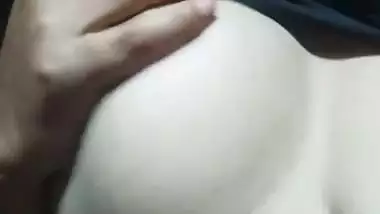 Village wife selfie naked boobs and hairy pussy show