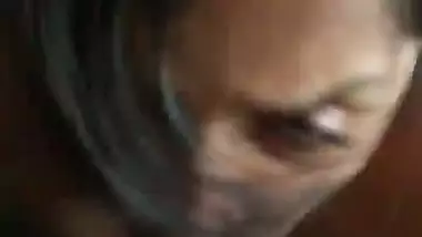 Wife taking cumshot on face and boobs after blowjob