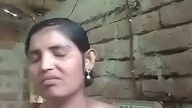 Village girl striptease cute boobs showing for lover