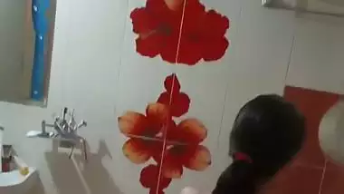 Big boobs sister bathing caught on cam by brother