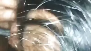 Sharp tits girlfriend sucking dick vigorously before sex