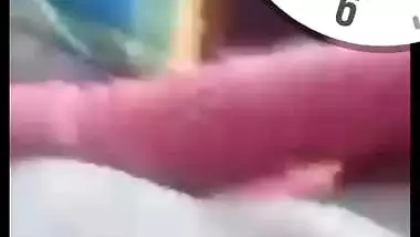 Mast boobs and pussy showing wife on video call